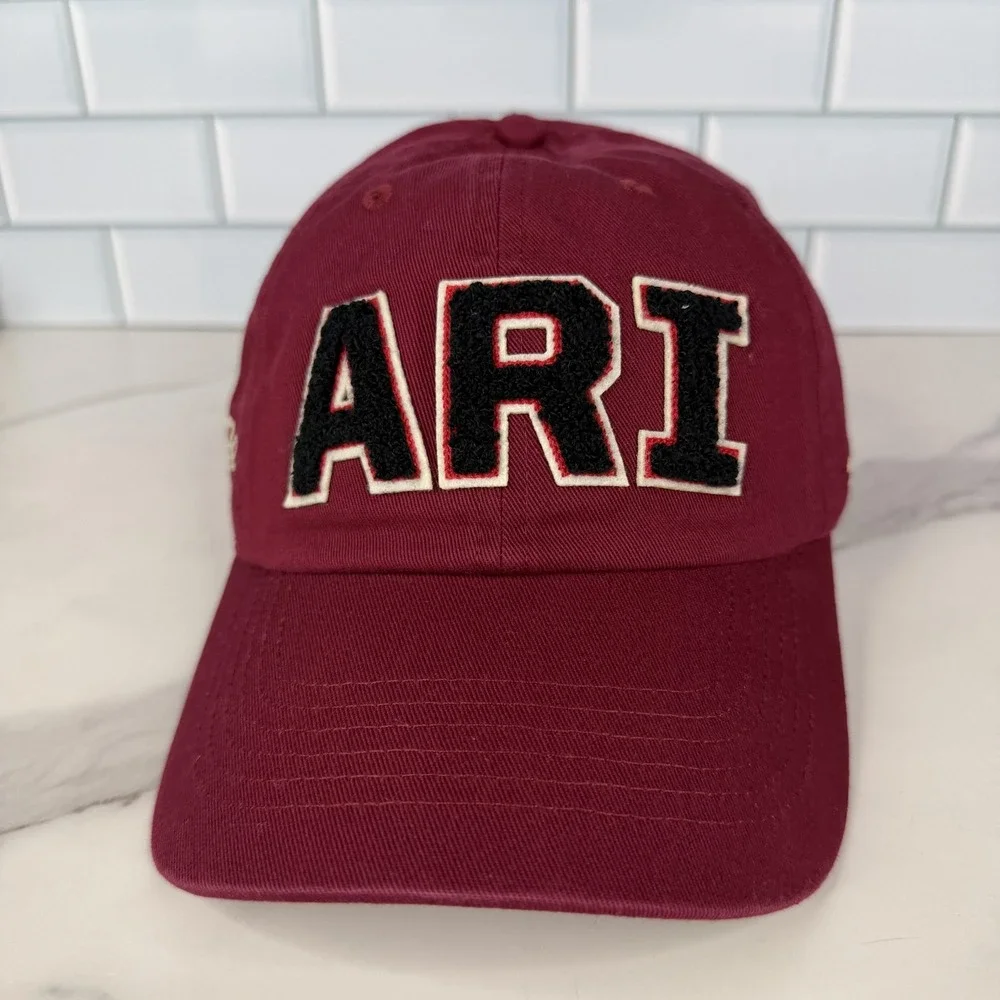 Arizona Cardinals Hat Cap Strap Back Womens One Size Red Football 47 Clean Up